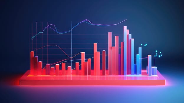 business chart financial report graph, ai