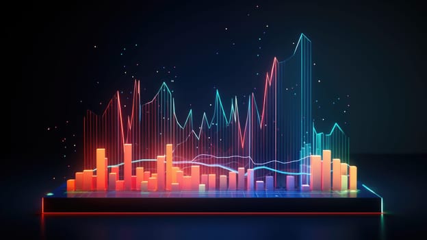 business chart financial report graph, ai