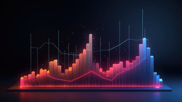 business chart financial report graph, ai