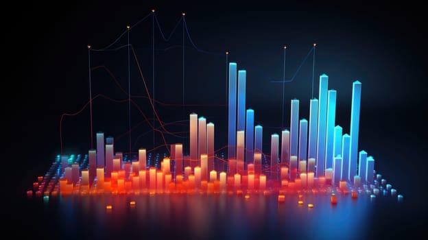 business chart financial report graph, ai