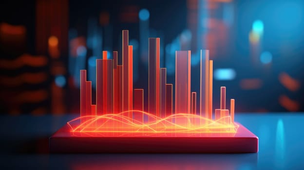 business chart financial report graph, ai