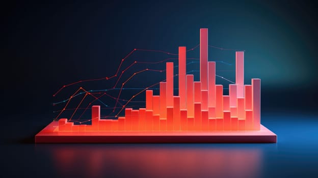 business chart financial report graph, ai