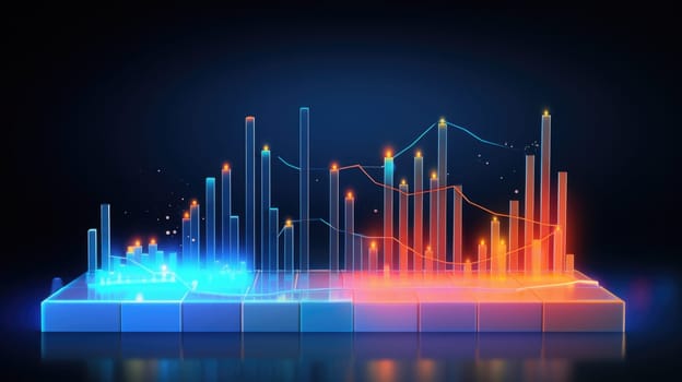 business chart financial report graph, ai