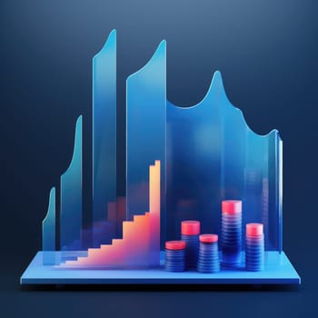 business chart financial report graph, ai