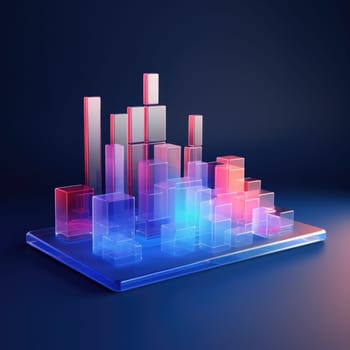 business chart financial report graph, ai