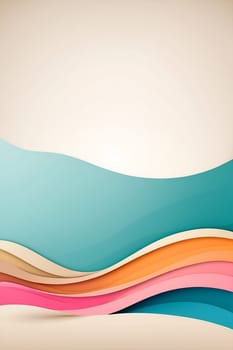 An vibrant abstract background featuring dynamic waves of various colors and shapes.