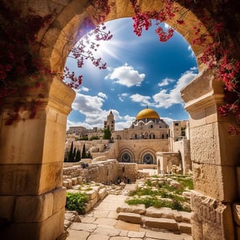 Experience the adventure and history of Jerusalem with our budget traveler, as they joyfully navigate the ancient neighborhoods and discover hidden gems. This visually striking image showcases the rich history and culture of the city, with iconic landmarks in the background. Feel the blend of history, religion, and vibrancy as the traveler captures the essence of Jerusalem while adhering to their budget.