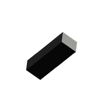 3D black rectangle geometrical shape illustration