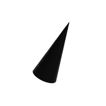 3D black cone geometrical shape illustration