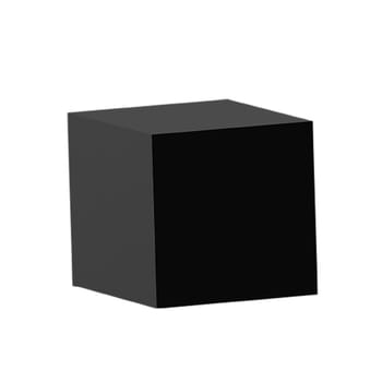 3D black square geometrical shape illustration