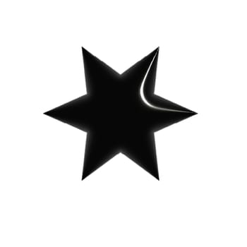3D black geometrical star abstract shape