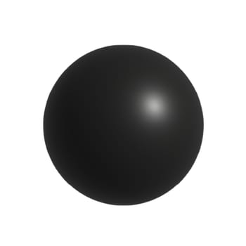 3D black ball geometrical shape illustration