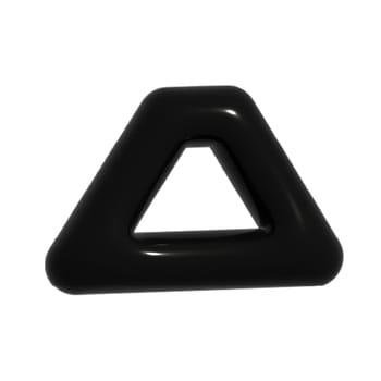 3D black triangle geometrical shape illustration