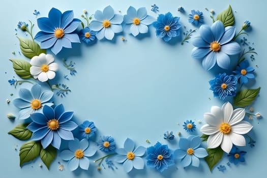 beautiful abstract background with bright flowers. AI generated image.