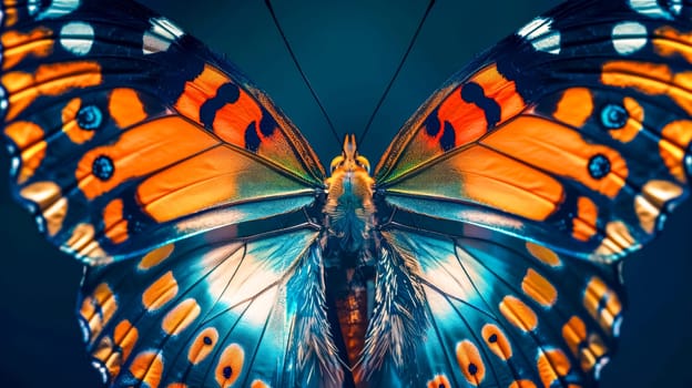 Stunning macro photograph capturing the symmetrical beauty of a butterfly's wings