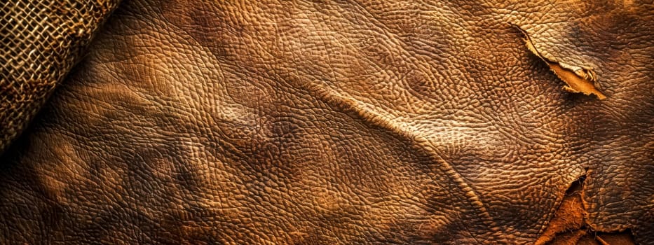High-resolution image showcasing the contrast between worn leather textures and reptile skin