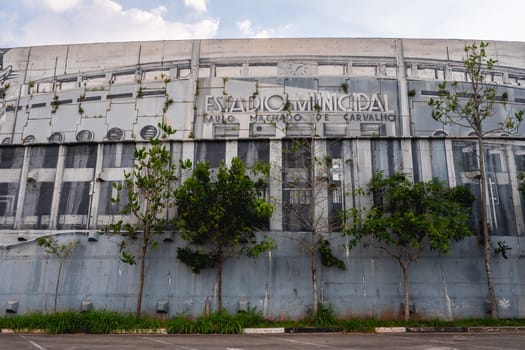Beautiful wall art by the Corinthians Stadium. São Paulo, Brazil. March 13 2024.