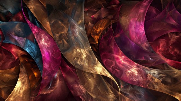 A close up of a colorful abstract painting with many different colors