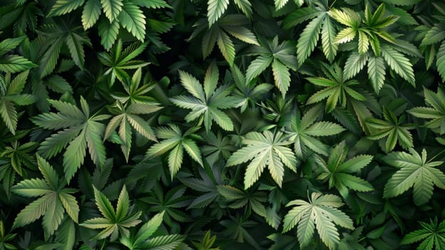 A close up of a green leafy plant background