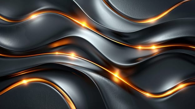 A black and gold background with glowing lines