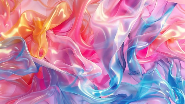 A close up of a colorful fabric that is made from silk