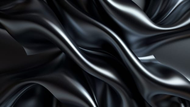 A close up of a black fabric with some shiny silver on it