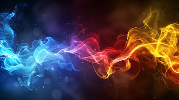 A colorful abstract background with a bright blue, yellow and red