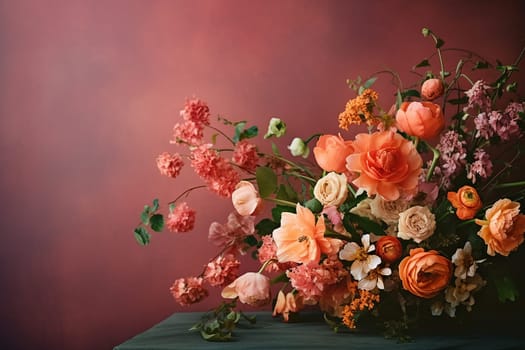Elegant floral arrangement on a moody, gradient background.