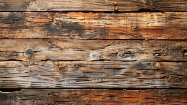 A close up of a wooden wall with some rust on it