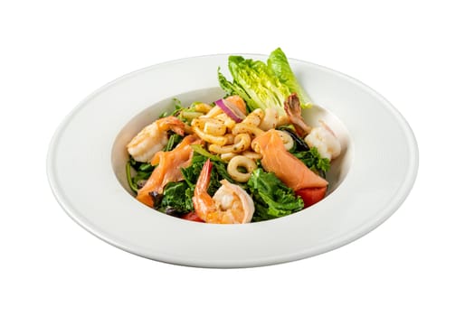 Cold Seafood Salad with Shrimp, Tuna and Octopus