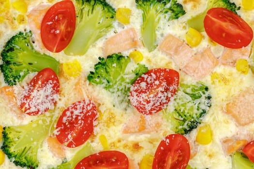broccoli and salmon gratin with cheese 2