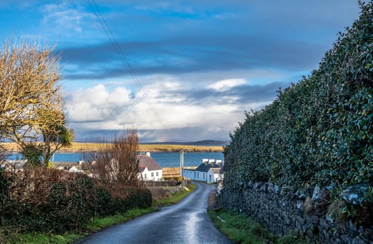 The road to Portnoo harbour, County Donegal - Ireland.