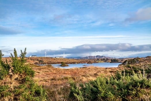 The Loughderryduff windfarm is producing between Ardara and Portnoo.