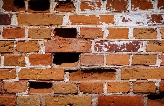 Red brick wall with vignette texture background 4