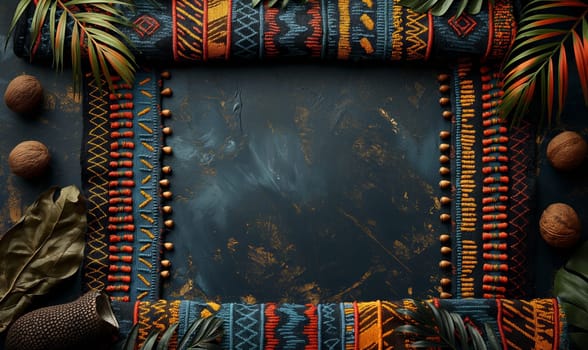 Abstract texture background in African style. Selective soft focus.