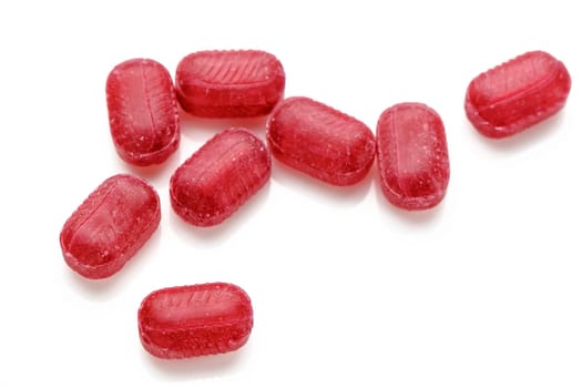 red fruit hard candy isolated on white. lollipop, candy, sweetmeat 7