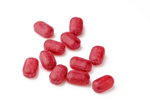 red fruit hard candy isolated on white. lollipop, candy, sweetmeat 8