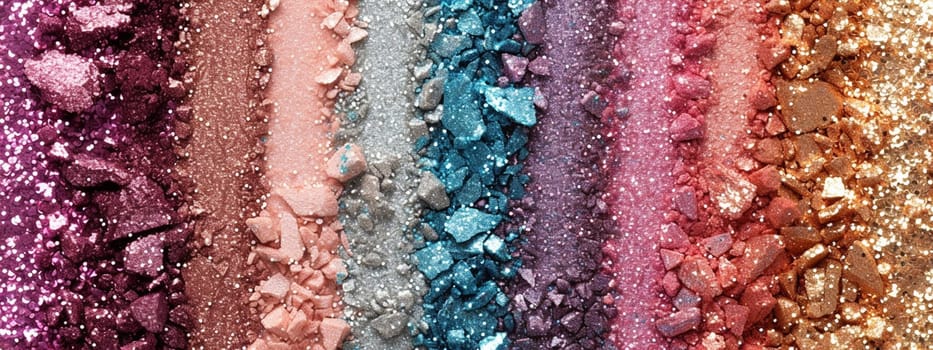 cosmetics glitter and makeup shadows. beauty Selective focus.