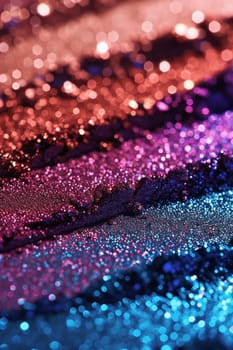 cosmetics glitter and makeup shadows. beauty Selective focus.