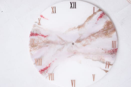 Handmade interior clocks made of epoxy resin. An interior item