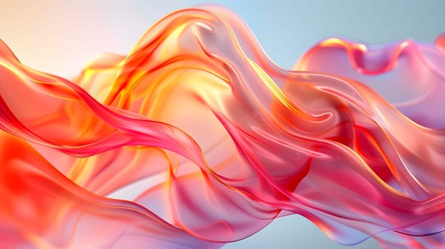 An artistic closeup of a vibrant swirl of pink and orange liquid on an electric blue background, resembling a pattern of flower petals