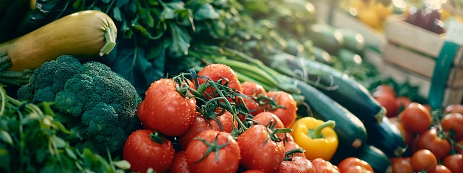 many different fresh vegetables at the market. Selective focus. Food.