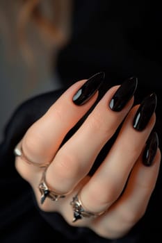 woman's hands with beautiful manicure. Selective focus. color.