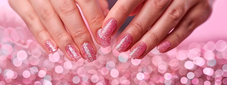 woman's hands with beautiful manicure. Selective focus. color.