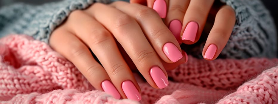 woman's hands with beautiful manicure. Selective focus. color.