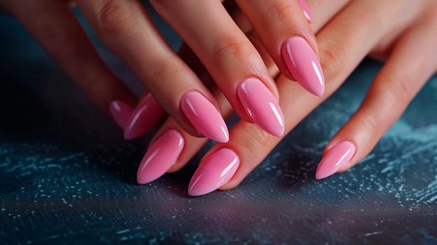 woman's hands with beautiful manicure. Selective focus. color.