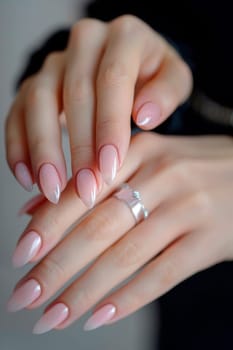 woman's hands with beautiful manicure. Selective focus. color.