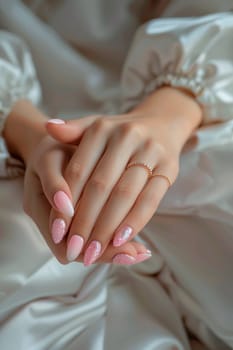 woman's hands with beautiful manicure. Selective focus. color.