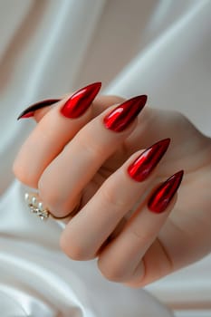 woman's hands with beautiful manicure. Selective focus. color.