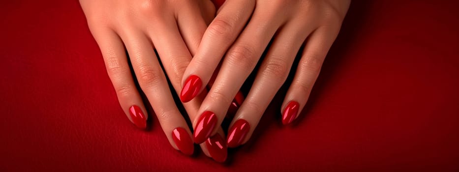 woman's hands with beautiful manicure. Selective focus. color.